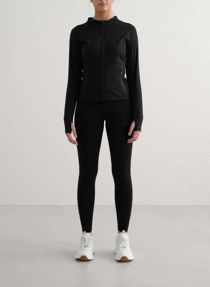 Black Sculpting Zip Jacket Black Sculpting Zip Jacket