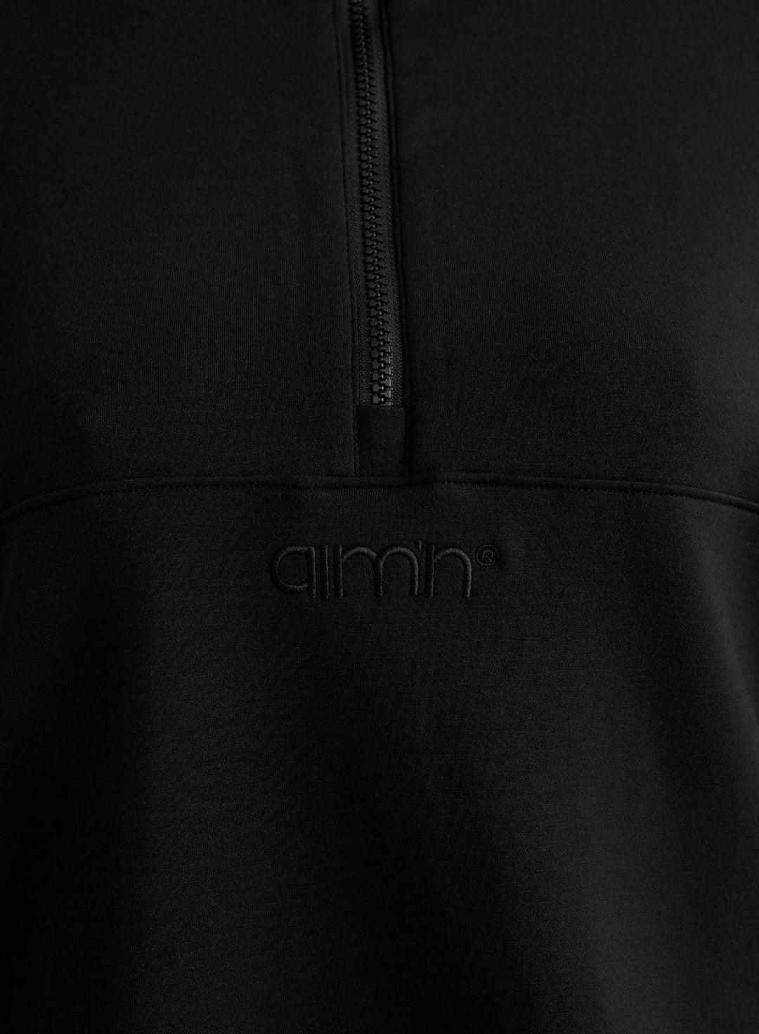 Black Comfy Modal Half Zip – AIMN NZ