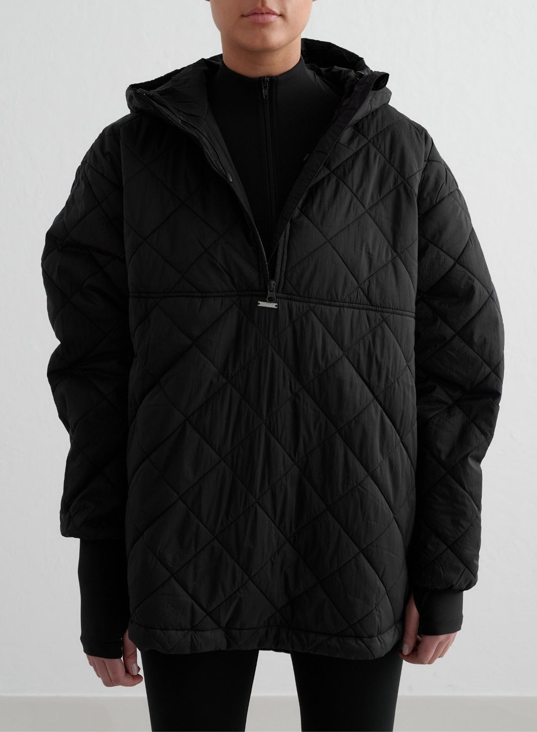 Black Oversized Quilted Anorak – AIMN NZ