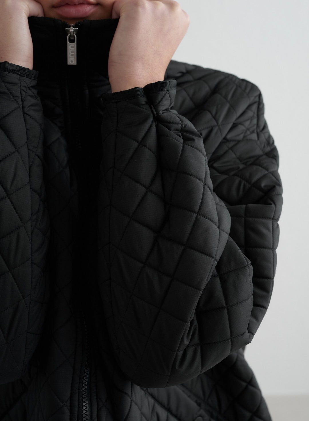 Black Oversized Quilted Jacket – AIMN NZ