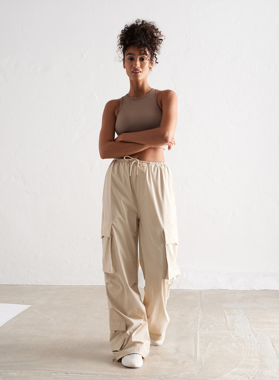 Café Au Lait Windbreaker Parachute Pants – AIMN NZ