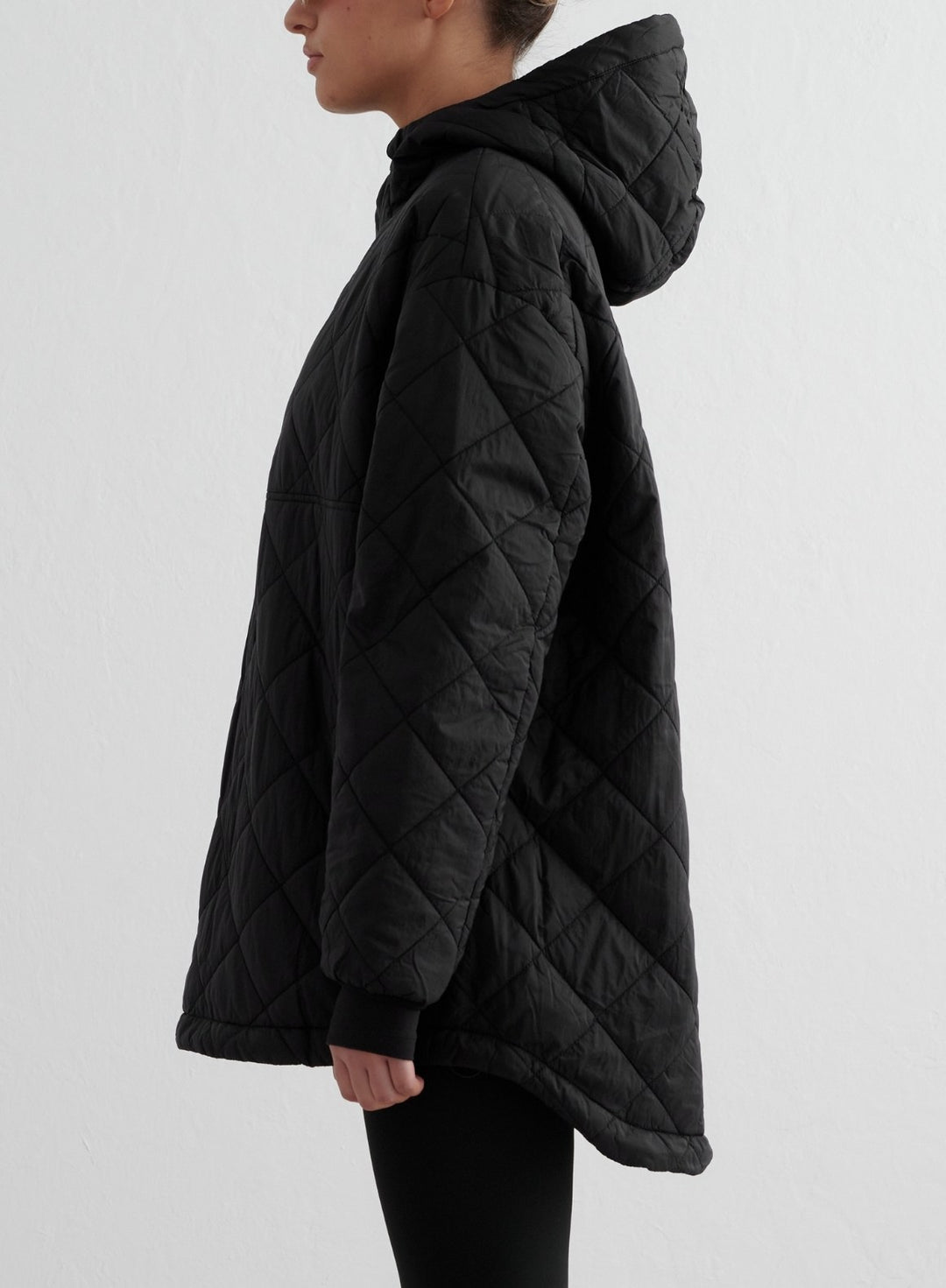 Black Oversized Quilted Anorak – AIMN NZ