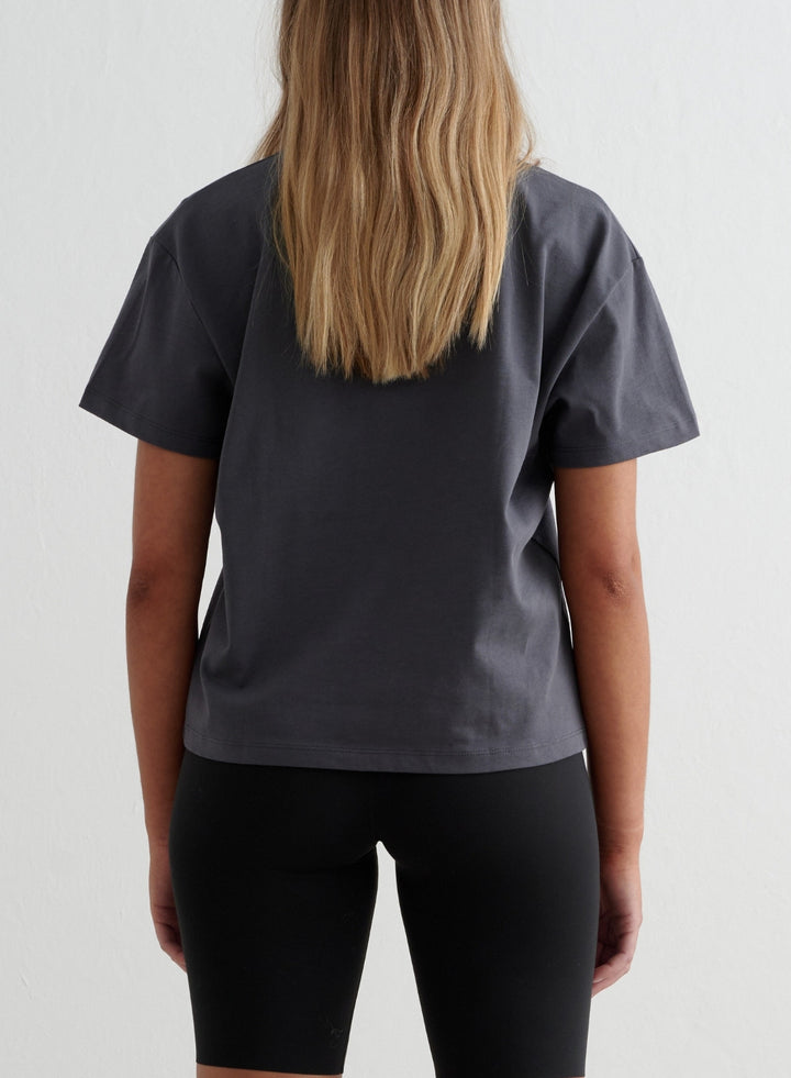 Shadow Grey Serif Boxy T-shirt [M - 175 cm]