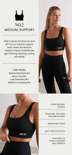 Movement Super Sculpt Seamless Scoop Neck Open Back Sports Bra in Marl  Black