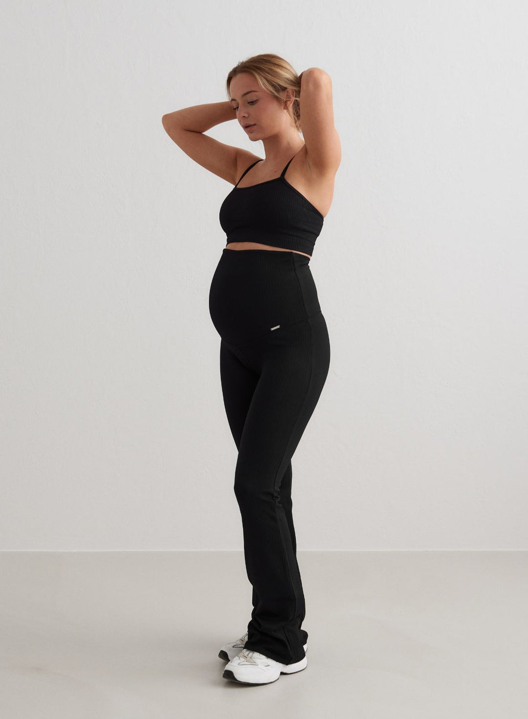 Over Belly Maternity Yoga Pants Bootcut Maternity Pants Black