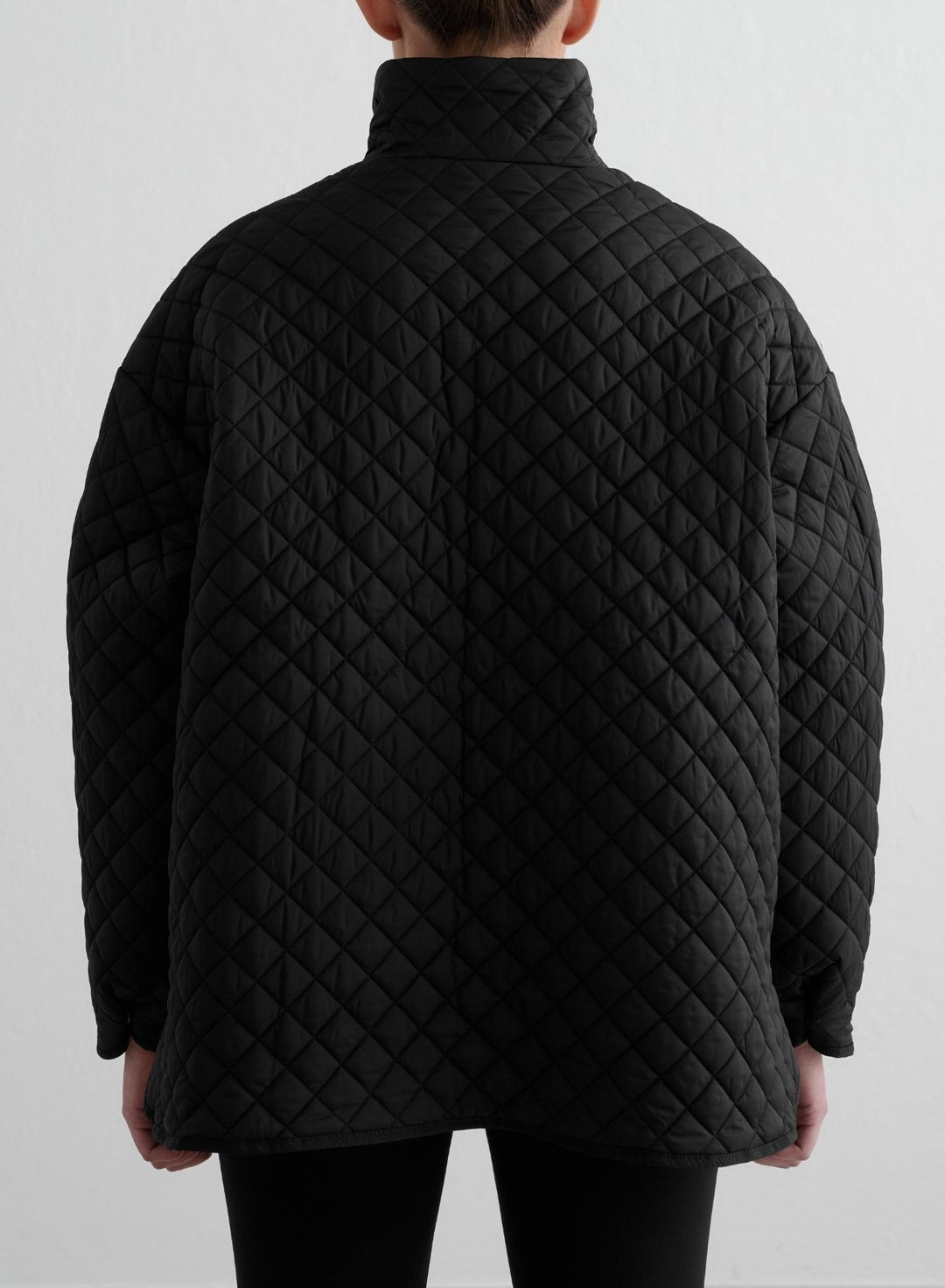 Black Oversized Quilted Jacket – AIMN NZ
