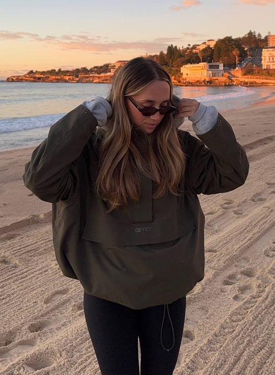 Black Waterproof Oversized Anorak – AIMN NZ