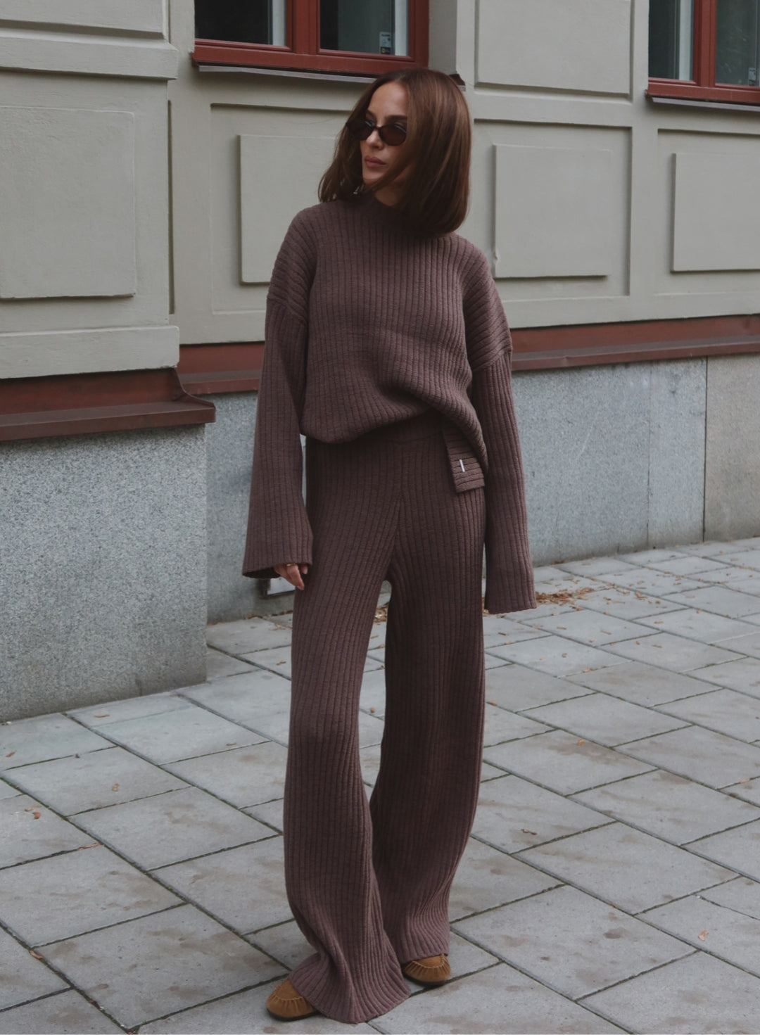 Macchiato Rib Knit Pants – AIMN NZ